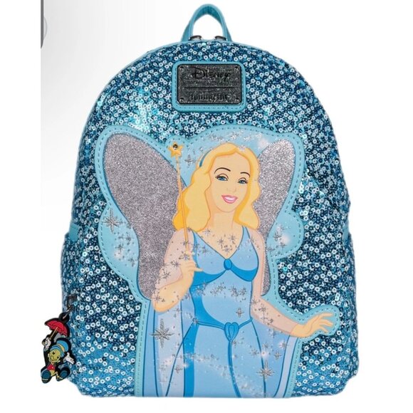 Disney Loungefly Pinocchio\'s Blue Fairy Light Up Mini Backpack main image 6